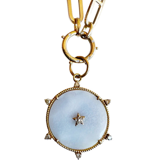 Load image into Gallery viewer, Blue Chalcedony Star Charm
