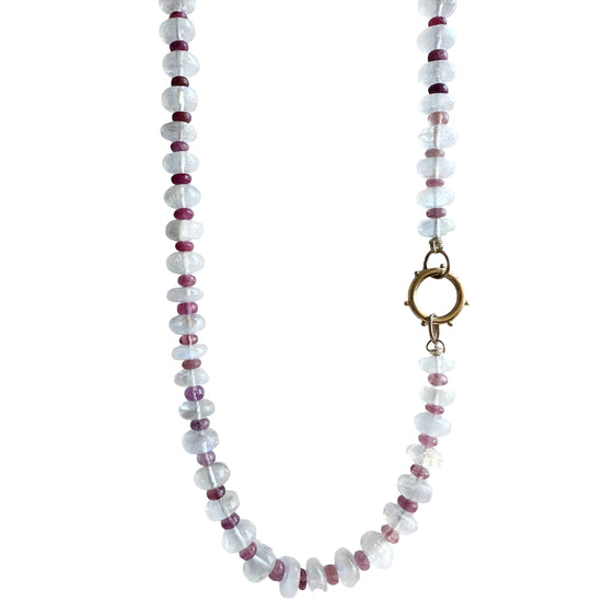 Moonstone Sapphire Gemstone Necklace