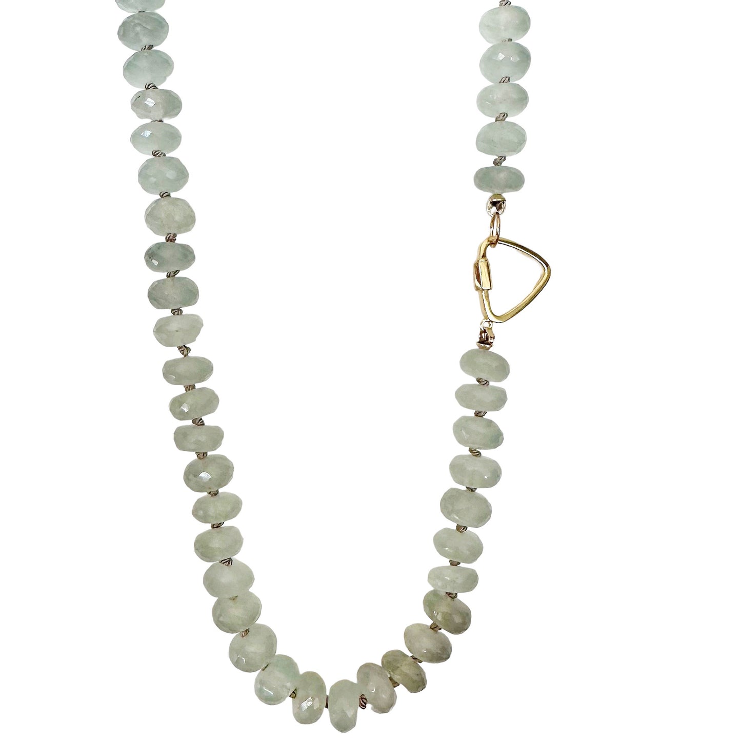 Load image into Gallery viewer, Milky Aquamarine Gemstone Necklace
