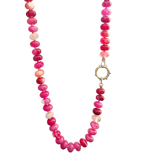Multi Pink Gemstone Necklace