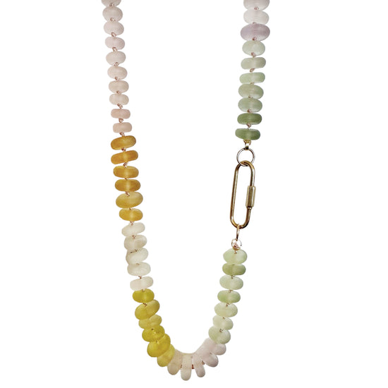 Load image into Gallery viewer, Matte Aquamarine Gemstone Necklace
