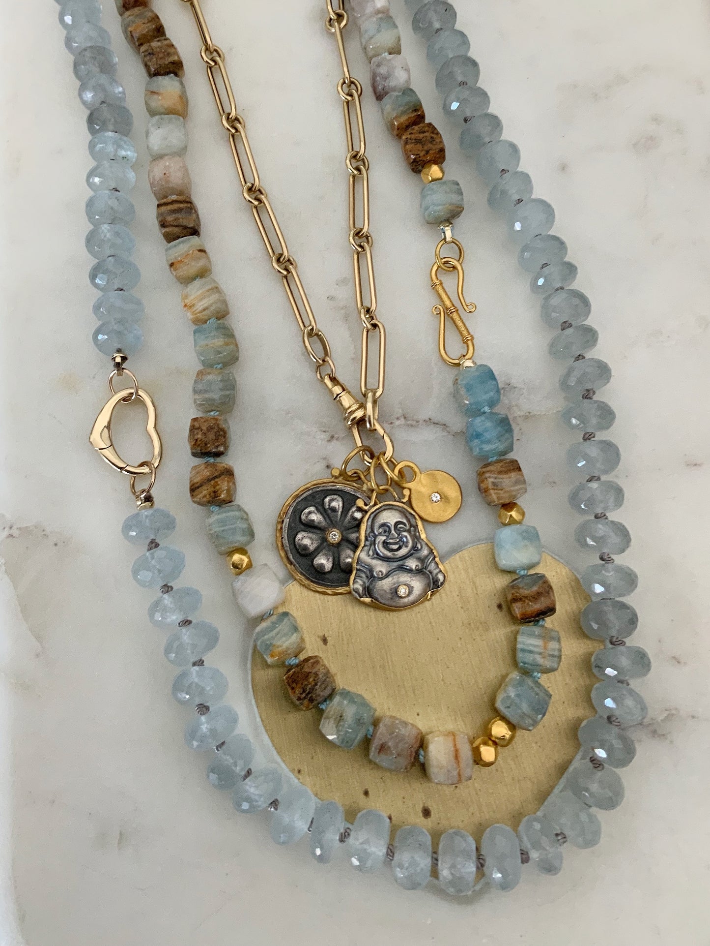 Load image into Gallery viewer, Argentinian Blue Calcite Gemstone Necklace
