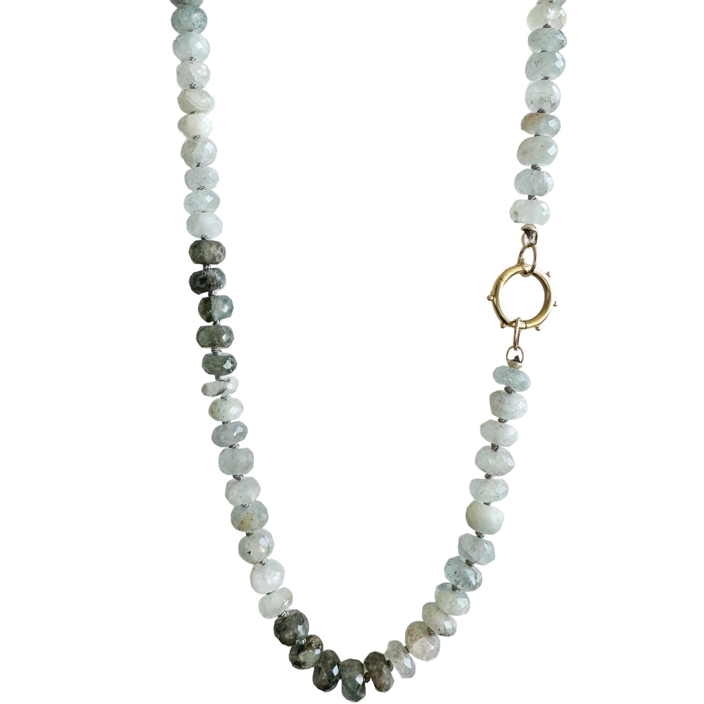 Moss Aquamarine Gemstone necklace