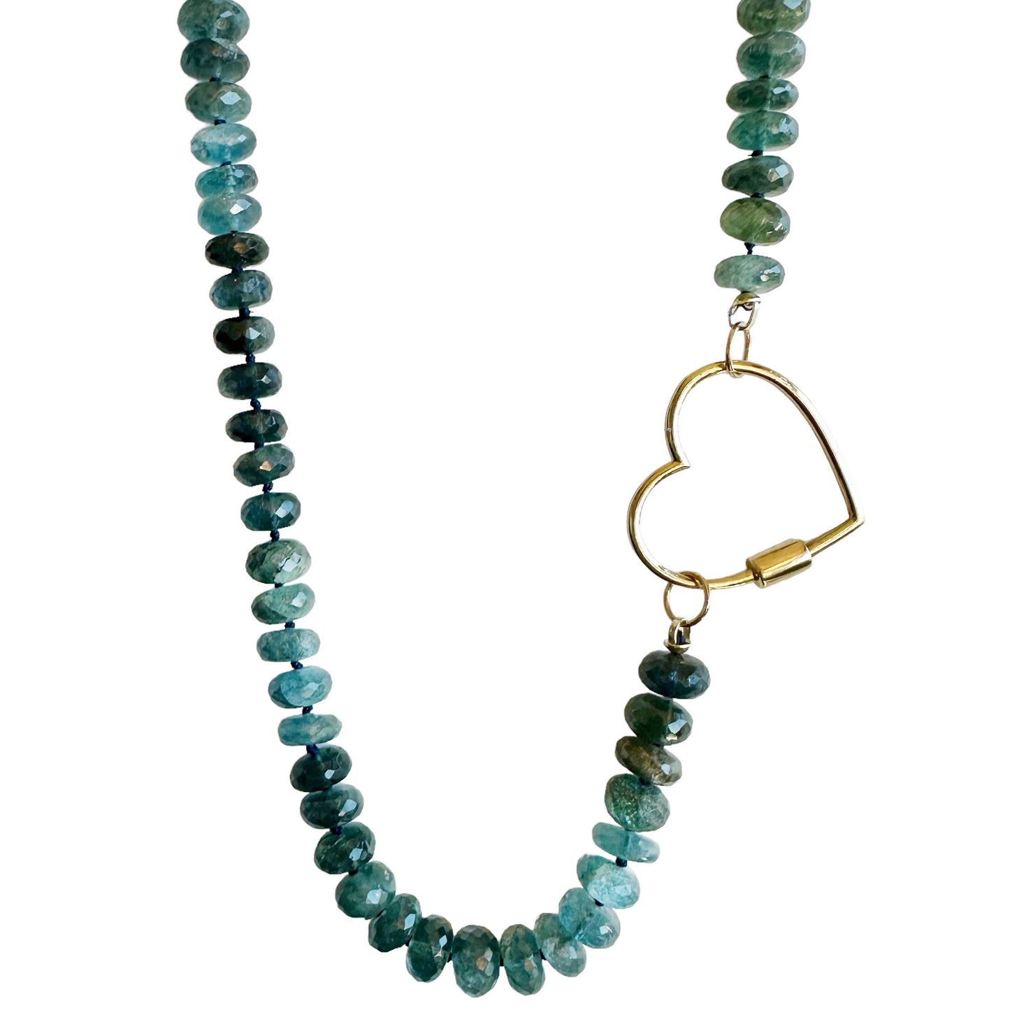 Moss Aquamarine Gemstone Necklace
