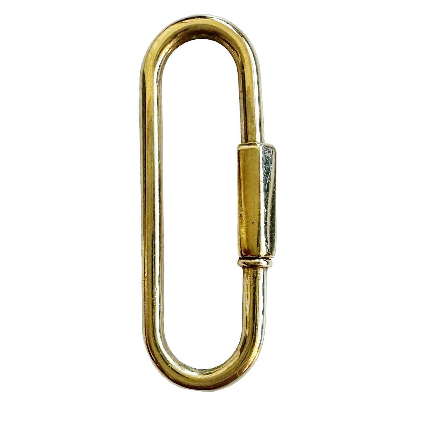 Gold Elongated Carabiner Connector