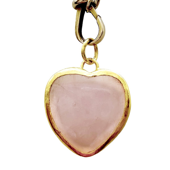 Rose Quartz Heart Charm