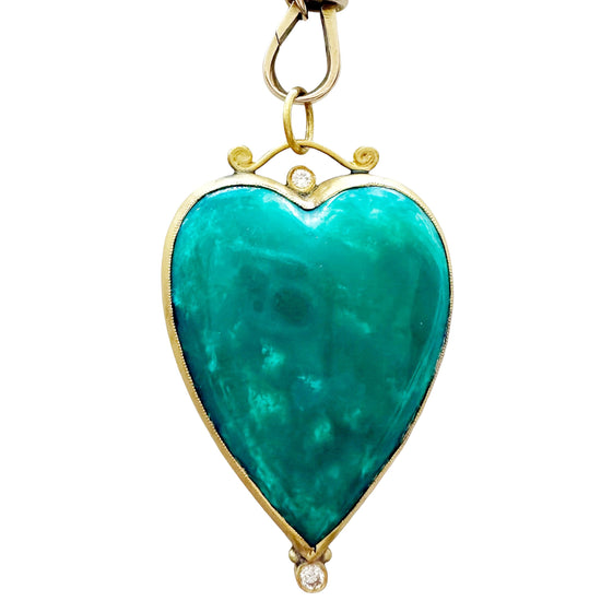 Turquoise Heart Charm