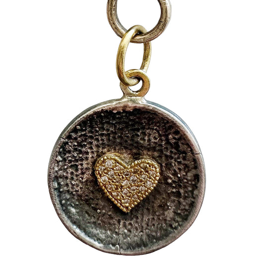 Heart Disc Charm