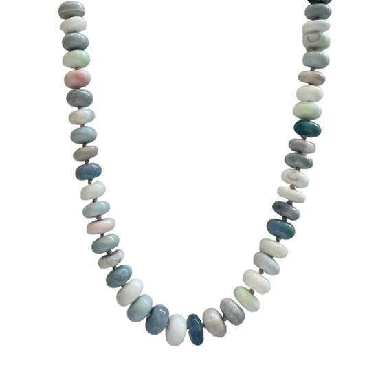 Blue Candy Opal Gemstone Necklace