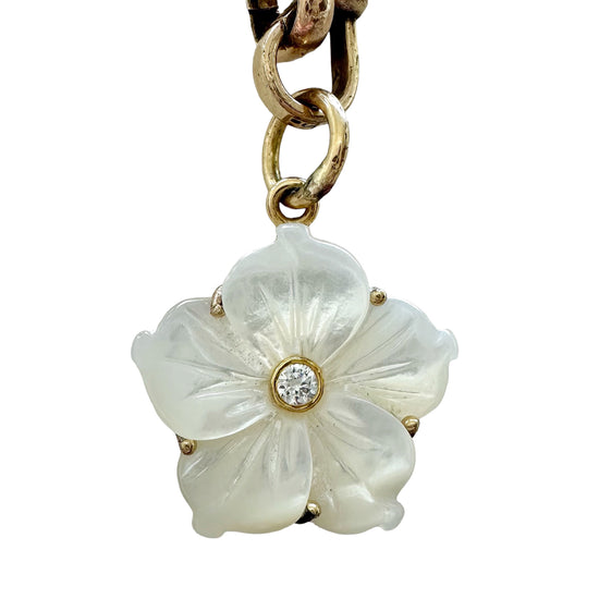 Mother of Pearl Flower Charm