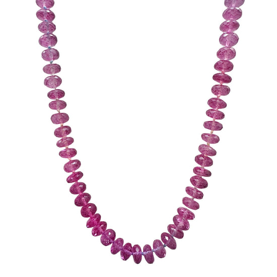 Pink Topaz Gemstone Necklace