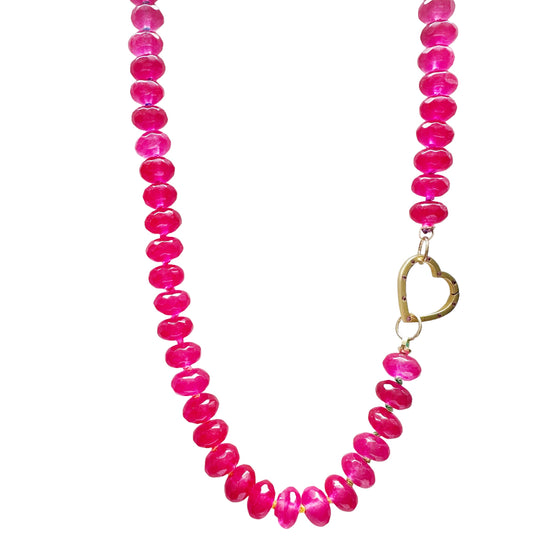 Pink Quartz Gemstone Necklace