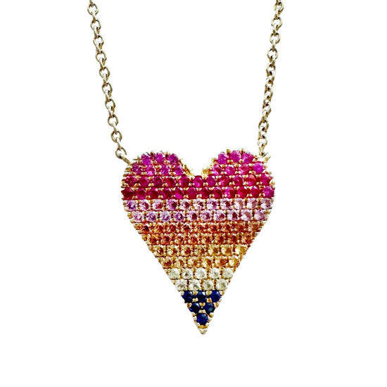 Rainbow Heart Necklace