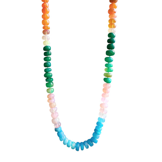 Neon Ethiopian Opal Gemstone Necklace