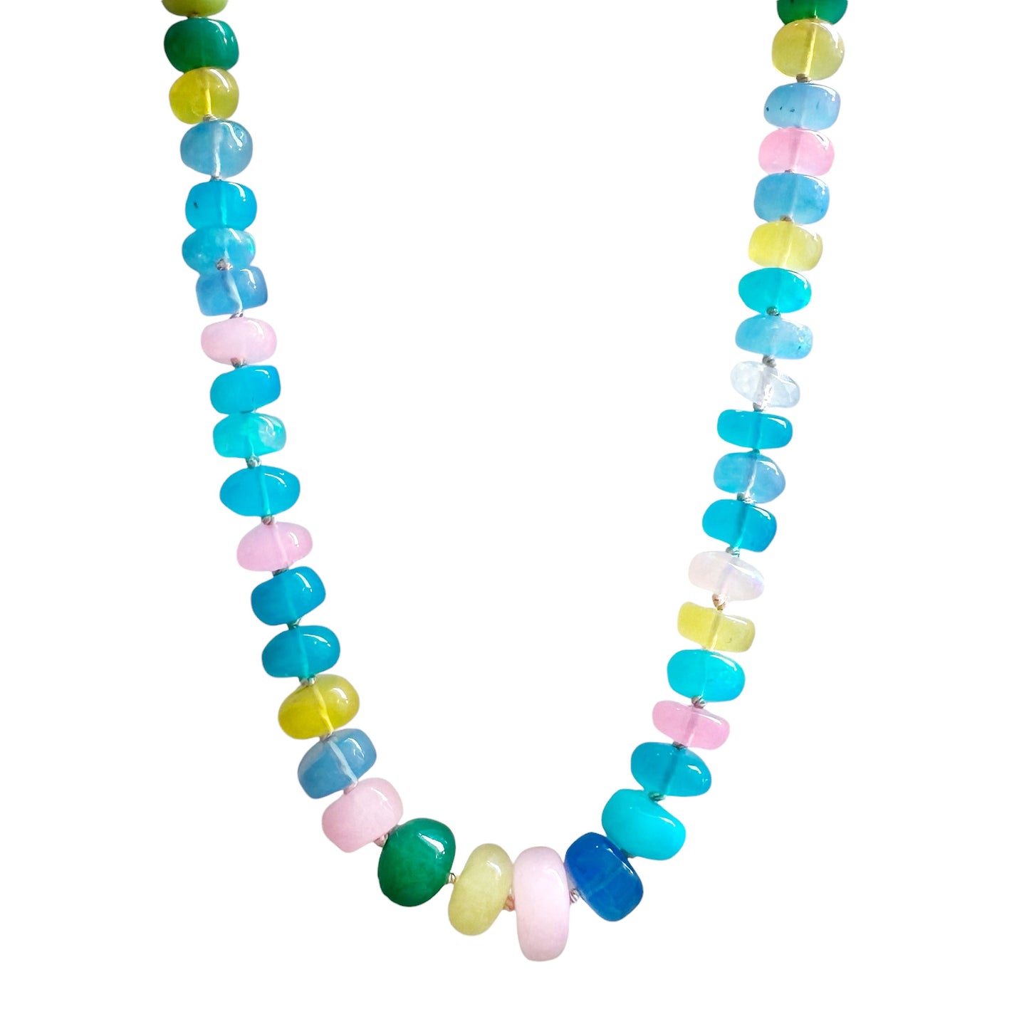 Multi Color Ethiopian Opal Gemstone Necklace