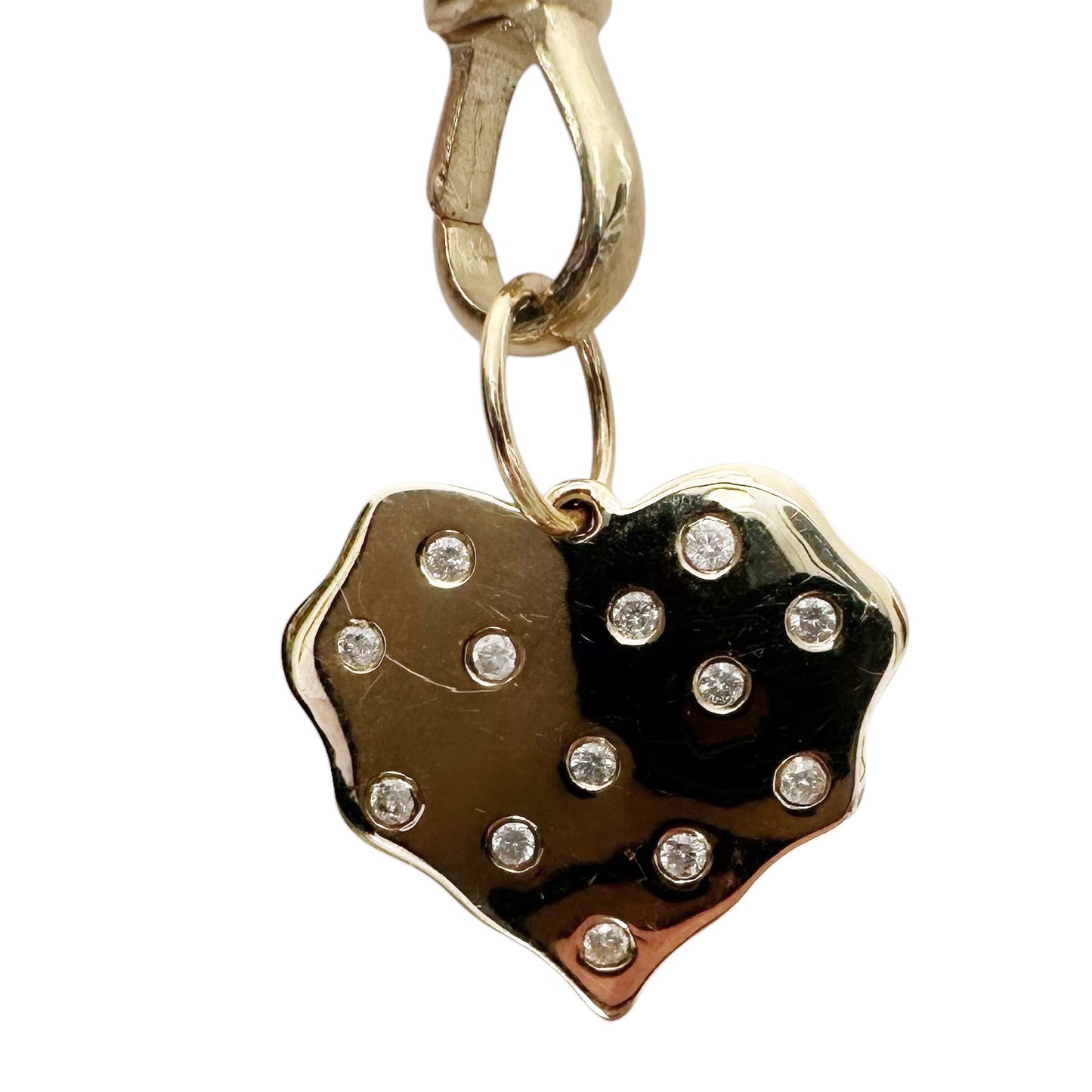 Diamond Dot Heart Charm