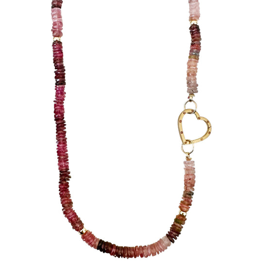 Pink Tourmaline Gemstone Necklace