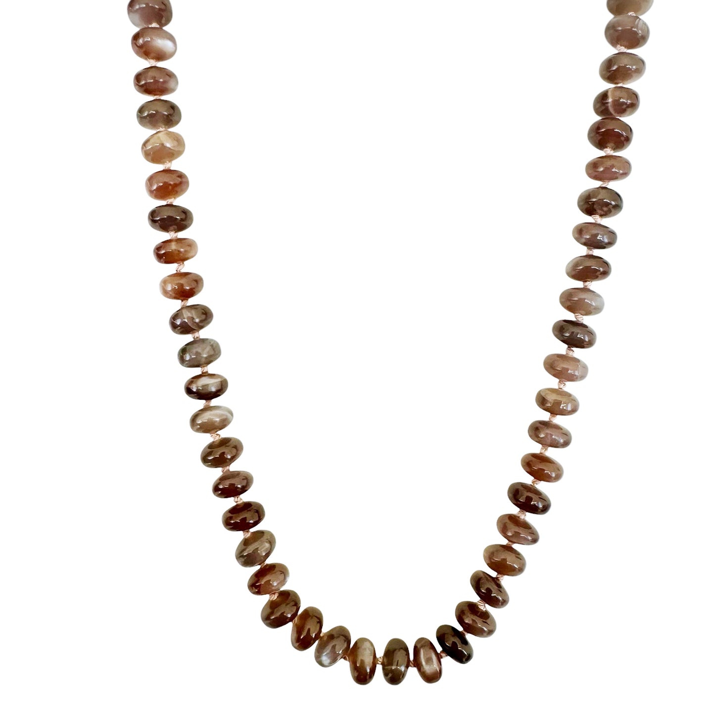 Chocolate Moonstone Gemstone Necklace