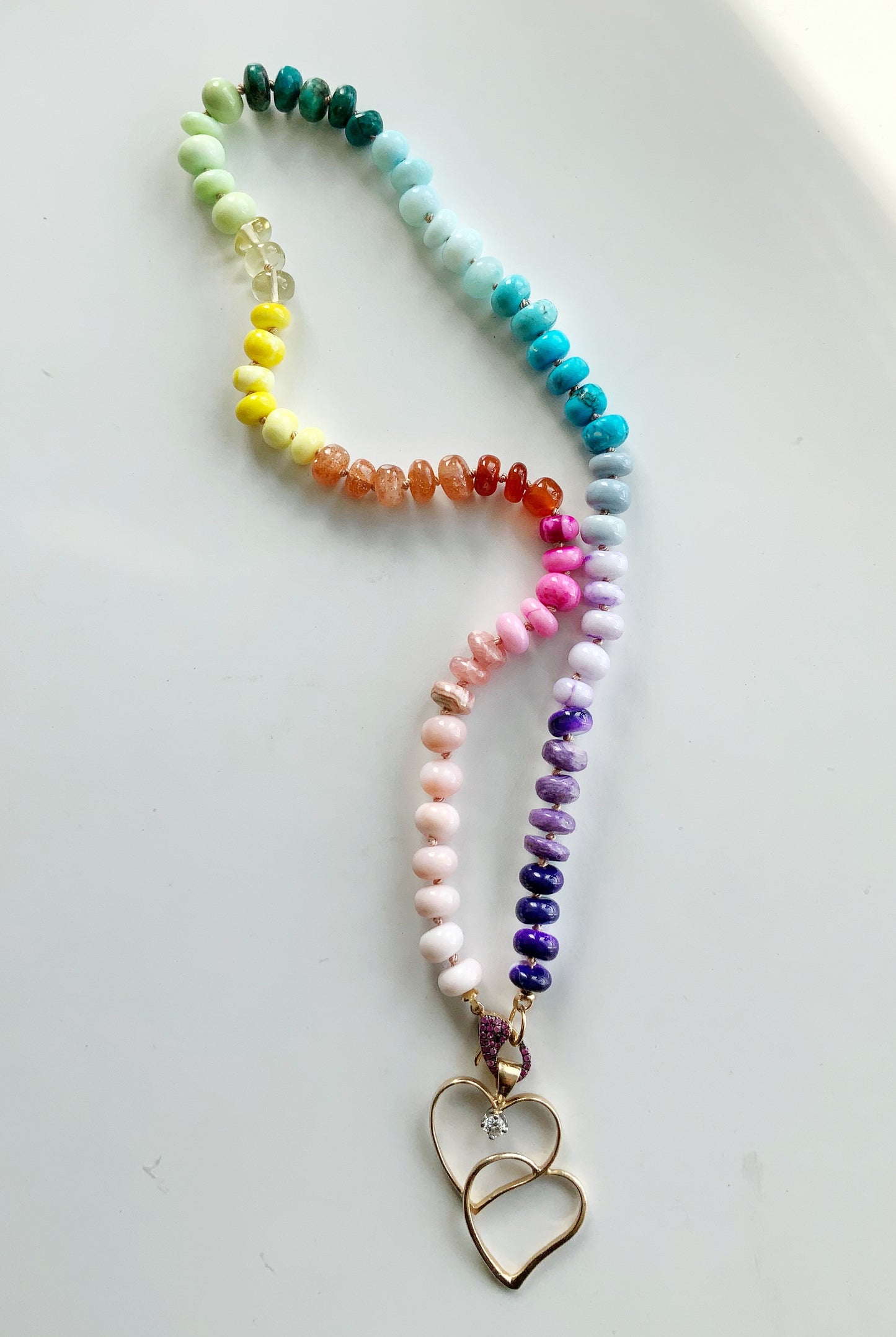 Opal Rainbow Gemstone Necklace