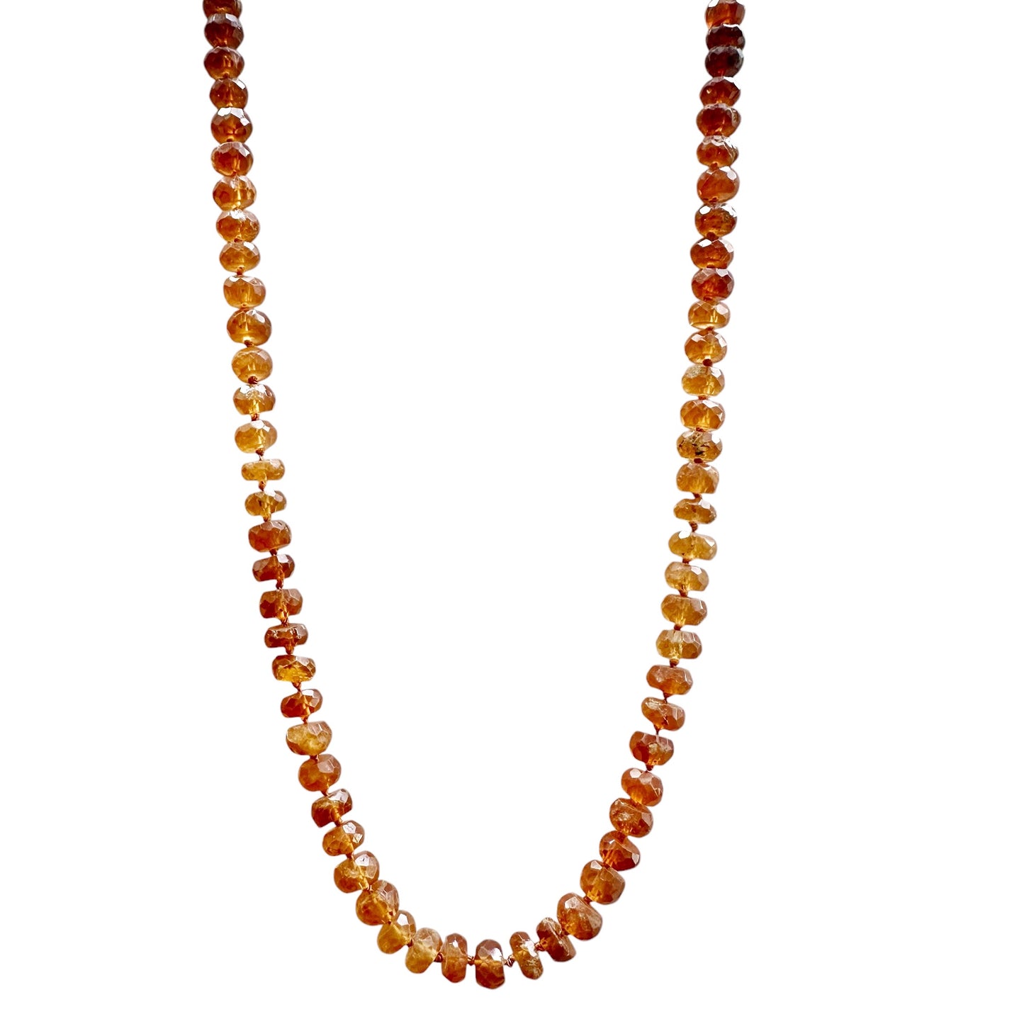 Hessonite Garnet Gemstone Necklace