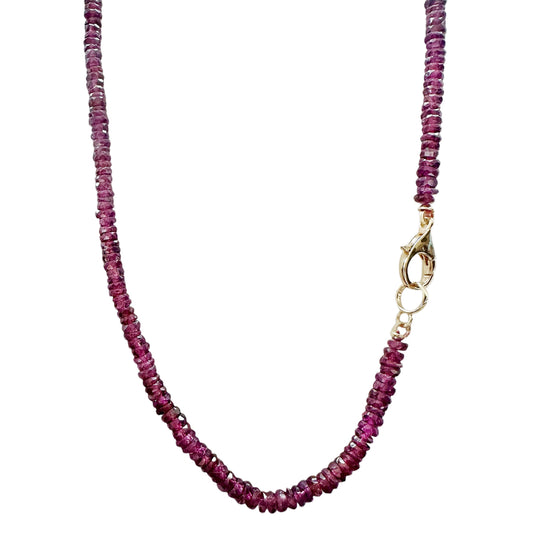 Garnet Heishi Gemstone Necklace