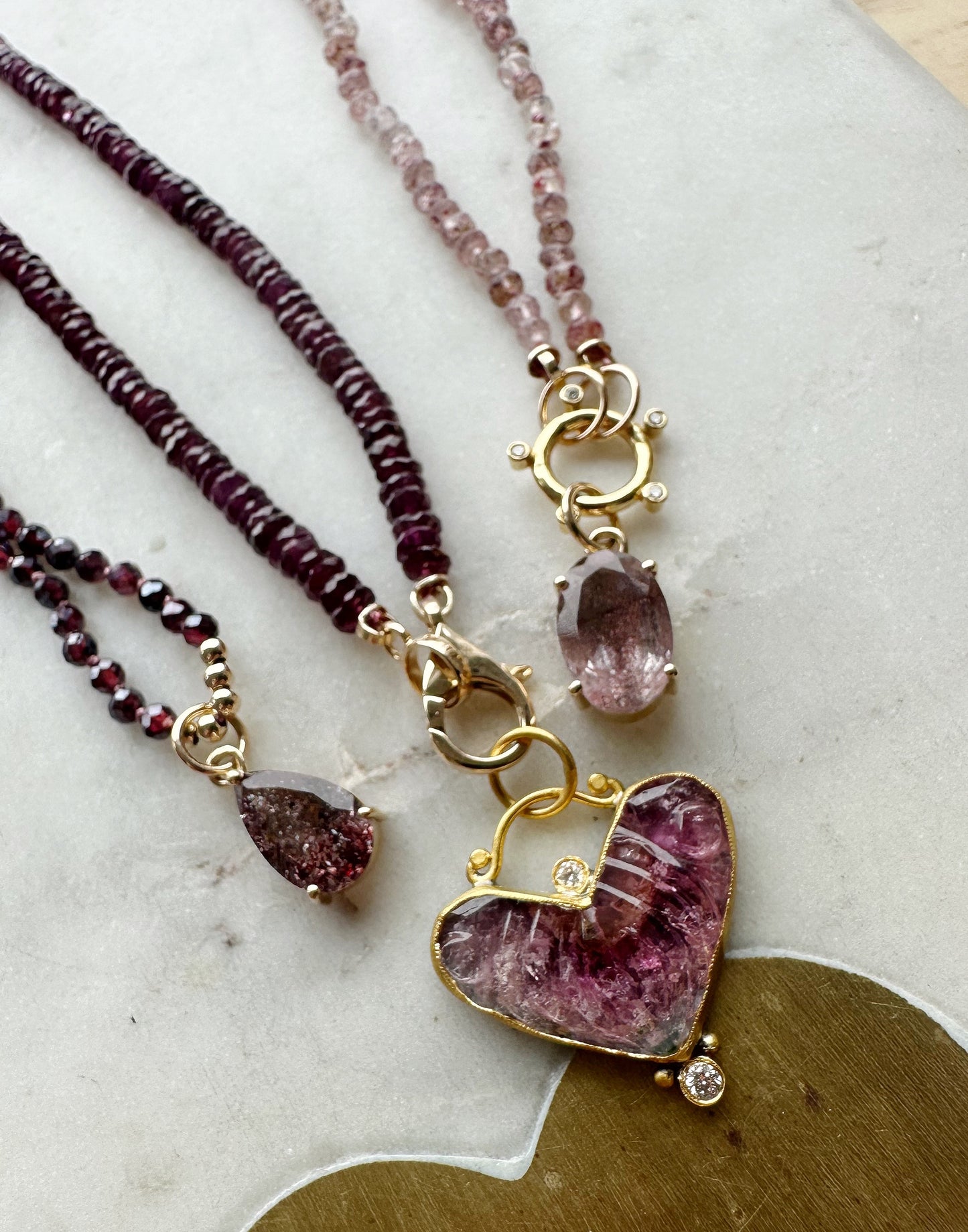 Strawberry Quartz Gemstone Necklace