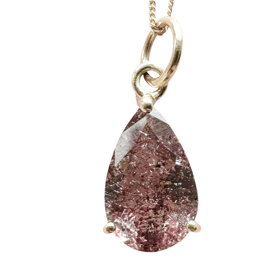 Rutilated Quartz Gemstone Charm