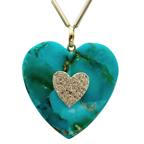 Turquoise Heart Charm