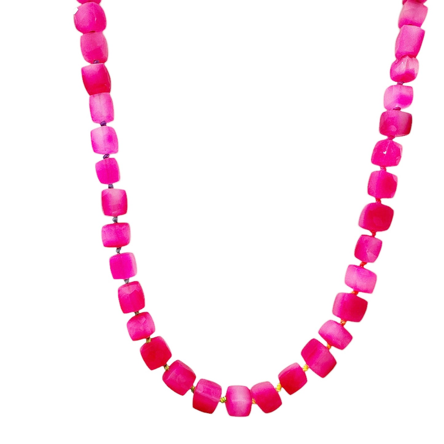 Pink Chalcedony Gemstone Necklace