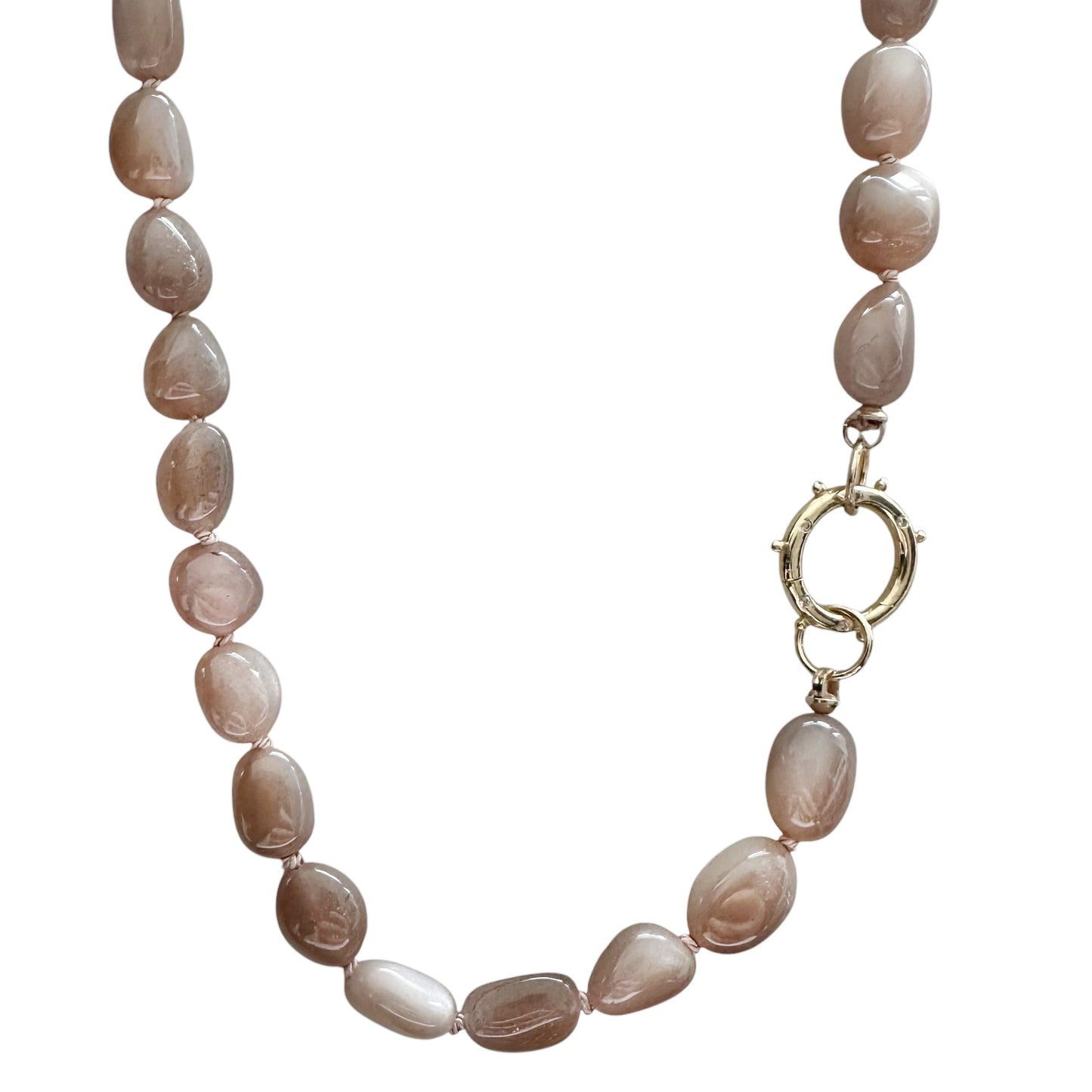 Chocolate Moonstone Gemstone Necklace