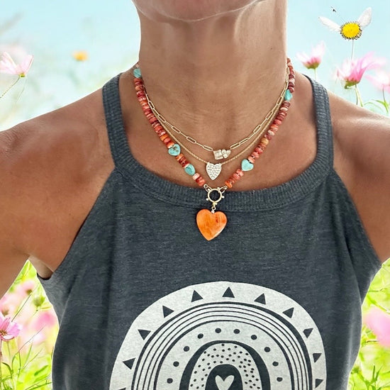 Spiny Oyster Heart Charm