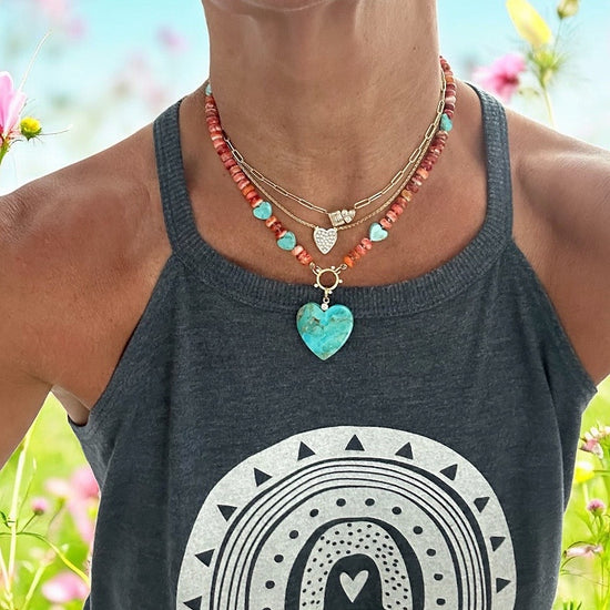 Turquoise Heart Charm