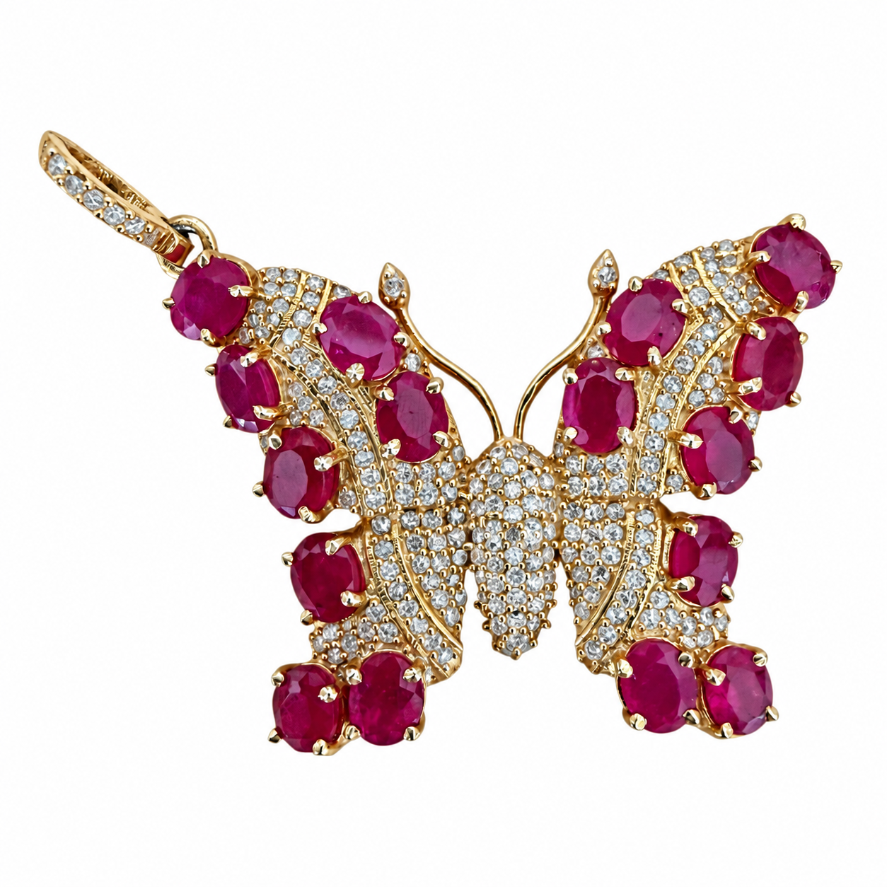 Ruby Butterfly Charm