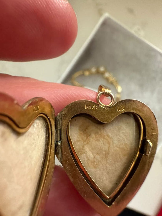 Vintage Ruby Heart Locket