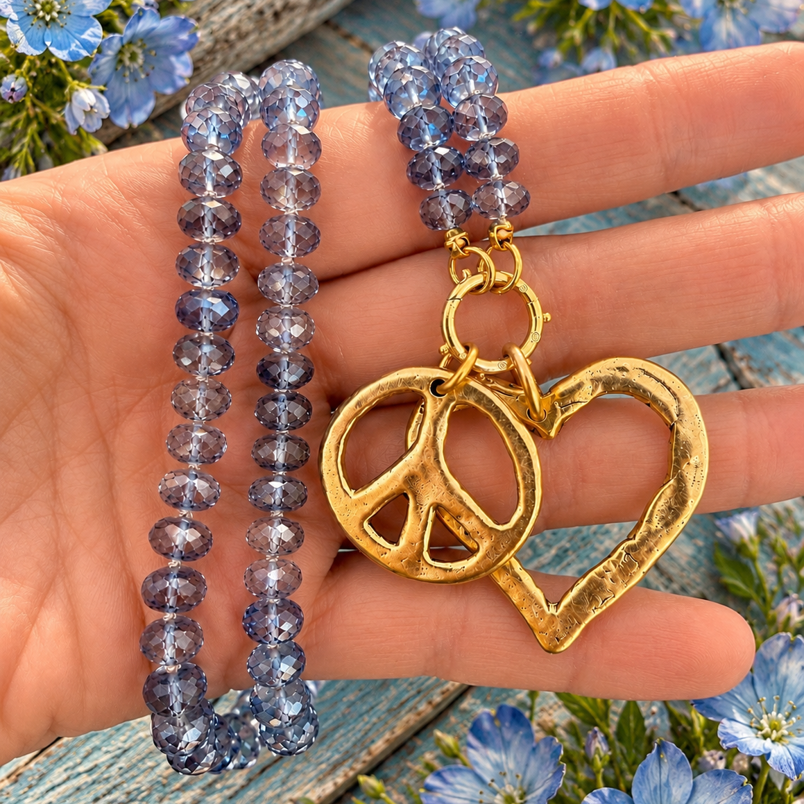 Blue Quartz Gemstone Necklace