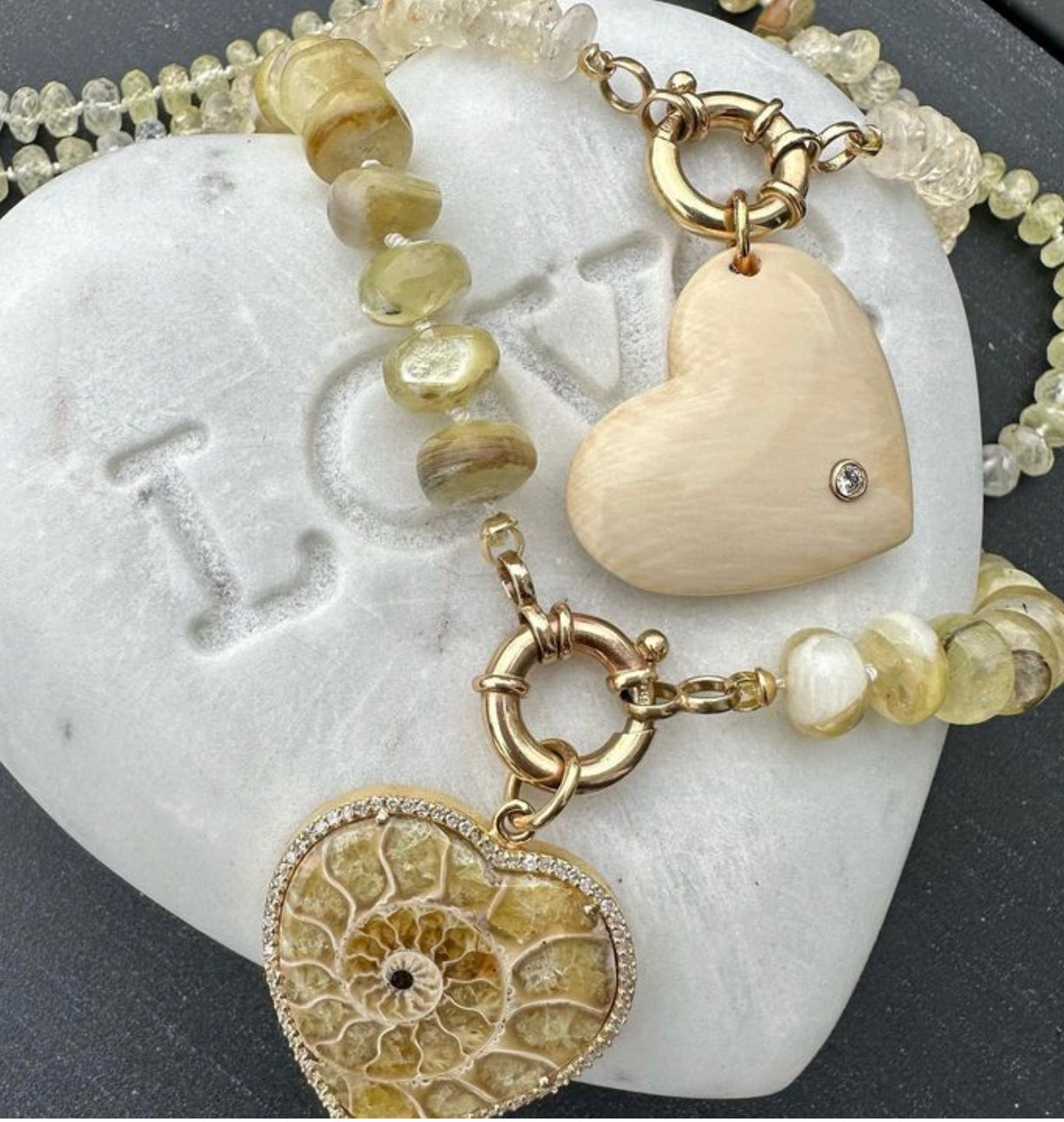 Mammoth Heart Charm