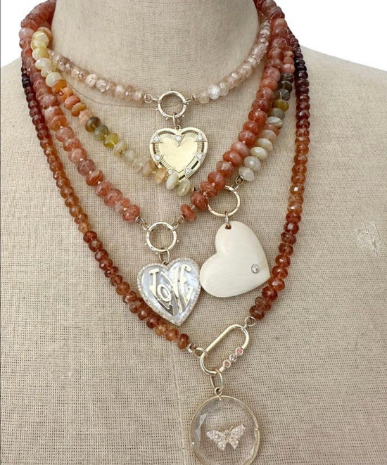 Mother of Pearl Heart Charm