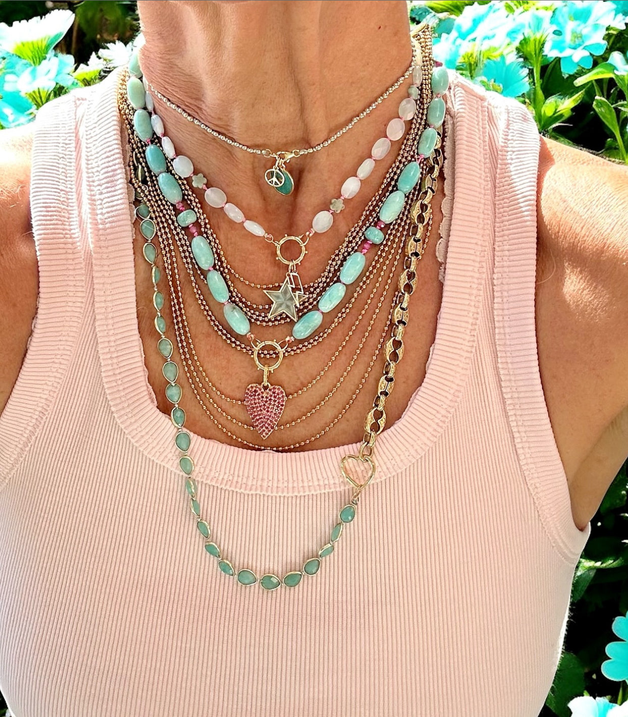 Aquamarine Star Charm