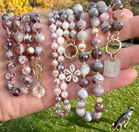 Lepidolite Gemstone Necklace