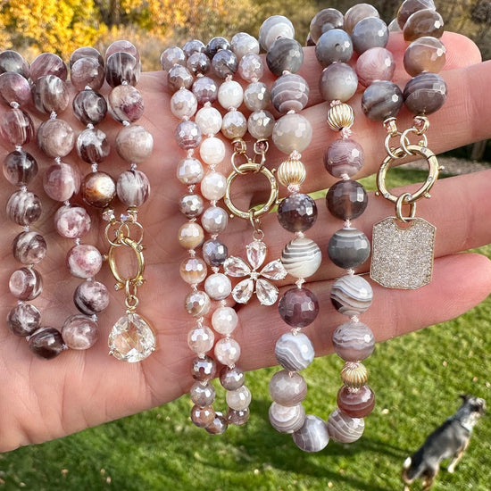 Botswana Agate Gemstone Necklace
