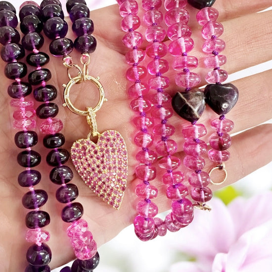 Pink Topaz Gemstone Necklace