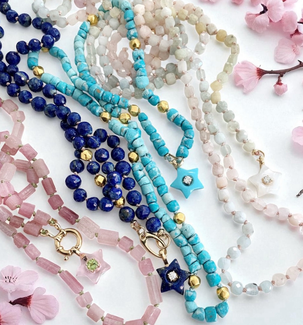 Pink Tourmaline Gemstone Necklace