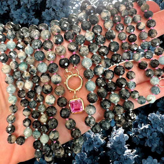 Blue Tourmaline Gemstone Necklace