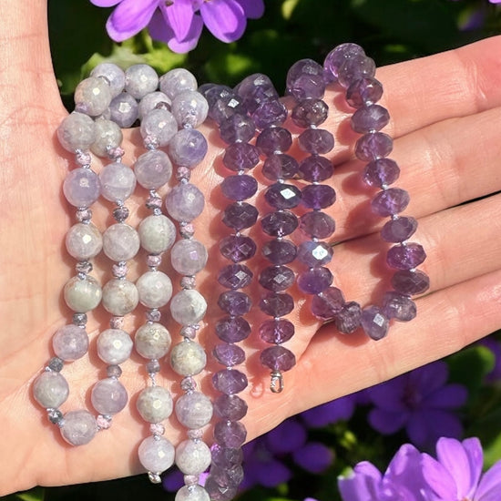 Titanium Coated Jade  Gemstone Necklace