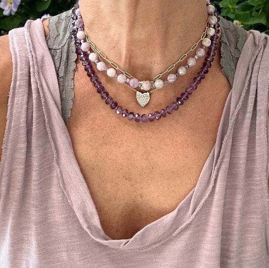 Titanium Coated Jade  Gemstone Necklace