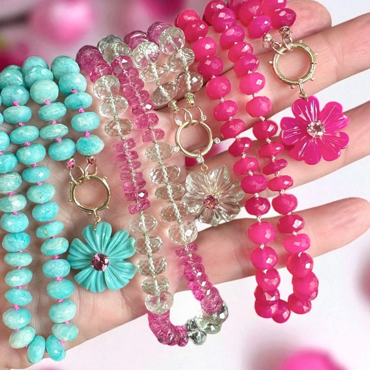 Green Amethyst Gemstone Necklace