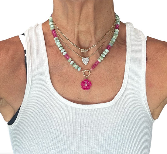 Green Moonstone Gemstone Necklace