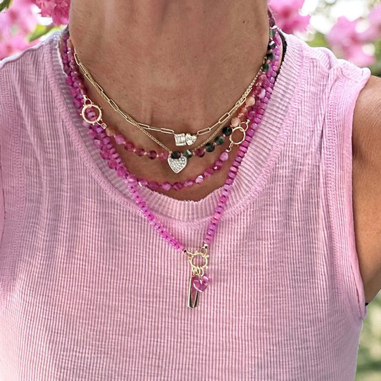 Pink Ethiopian Gemstone Necklace