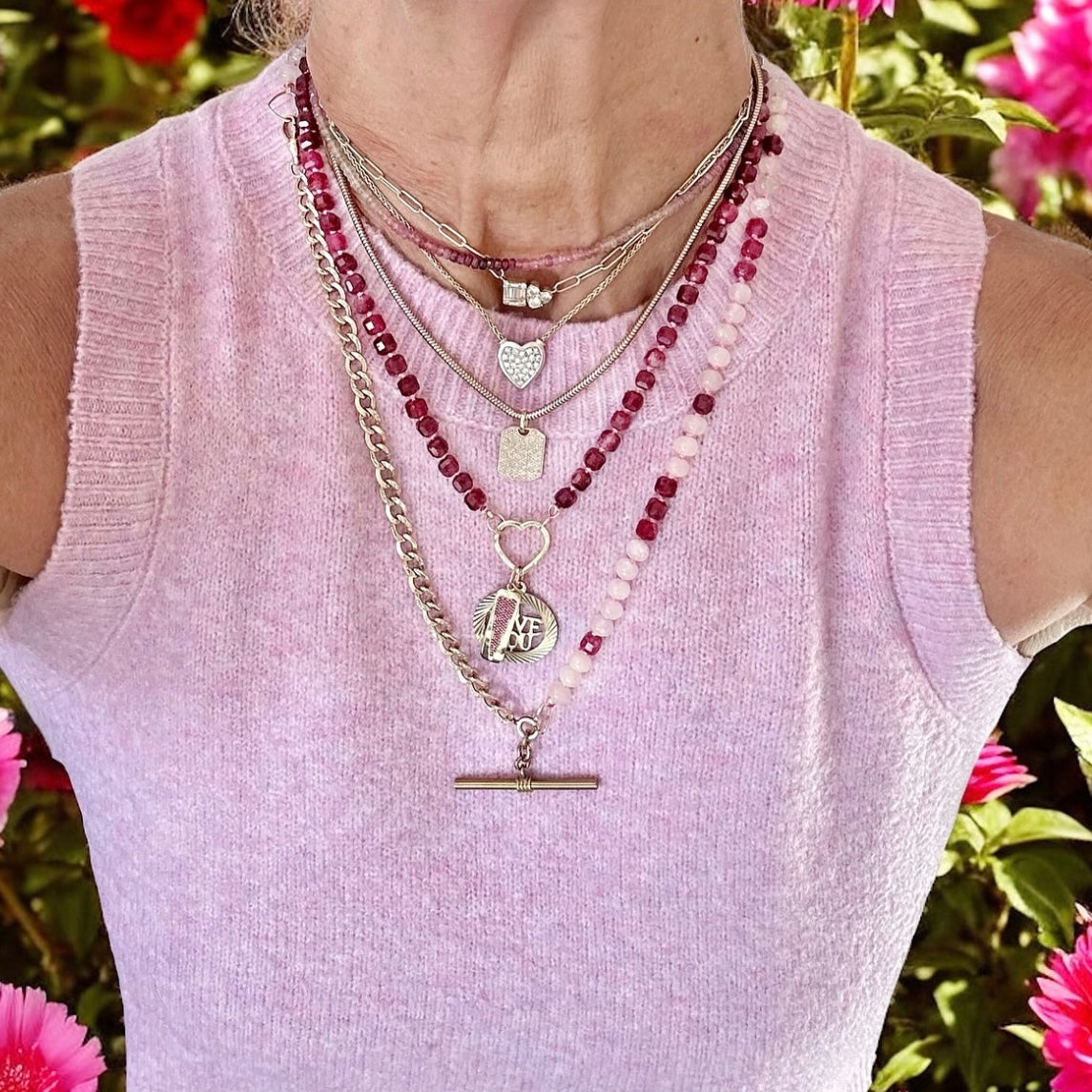 Diamond Dog Tag Charm