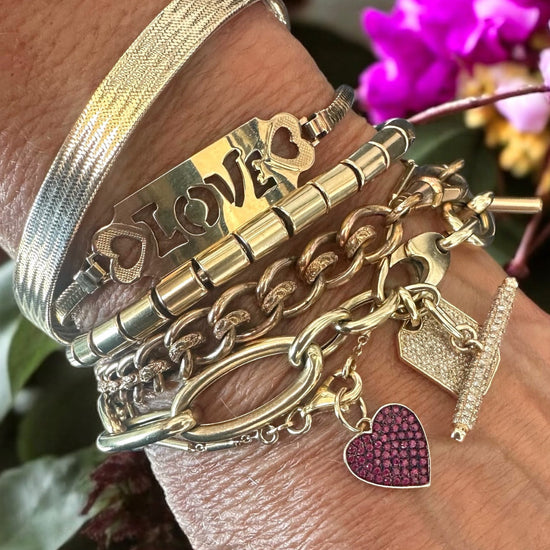 Diamond Dog Tag Charm